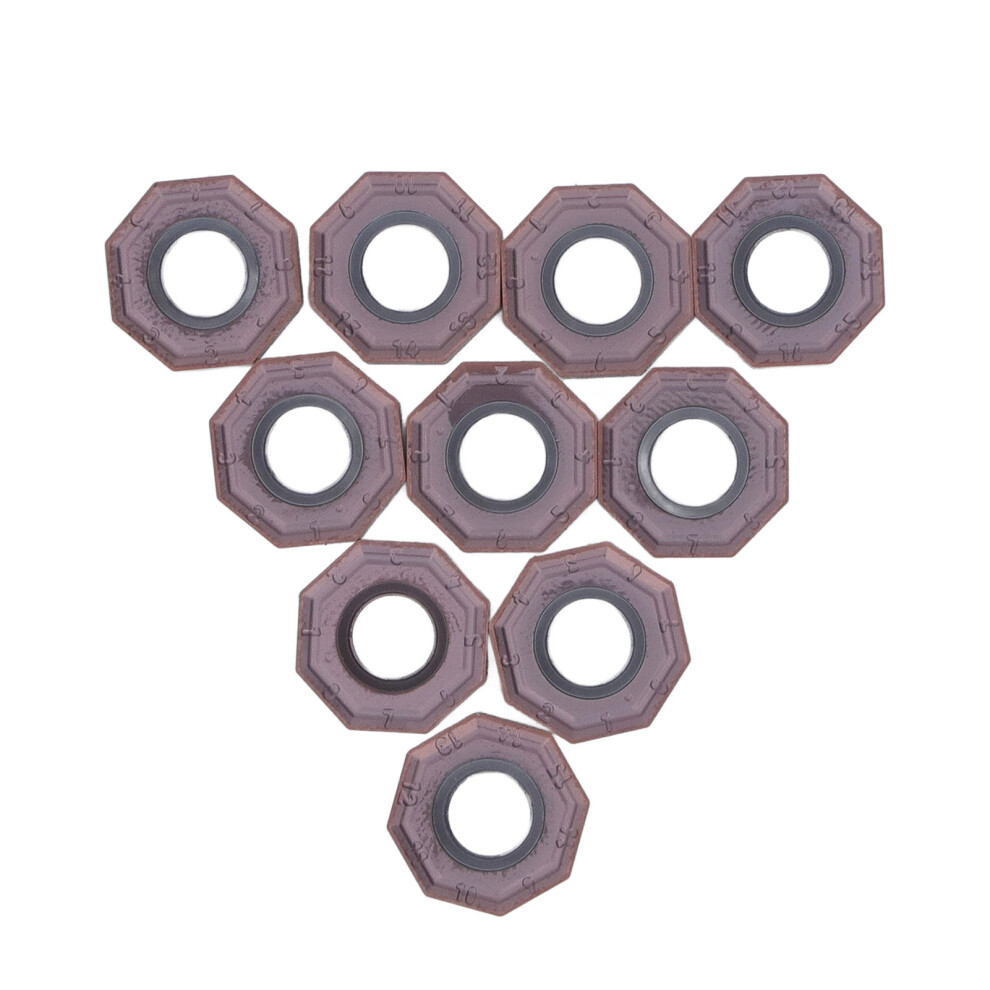 10Pcs Cnc Bronze Coated Carbide Cutters Lathe Turning Milling Tools 610830846404