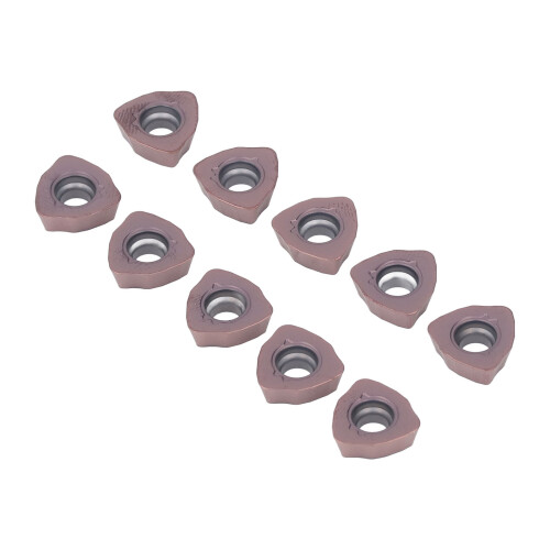 10 Stk Wendelplatten Bronze-beschichtet Hartmetall CNC 1
