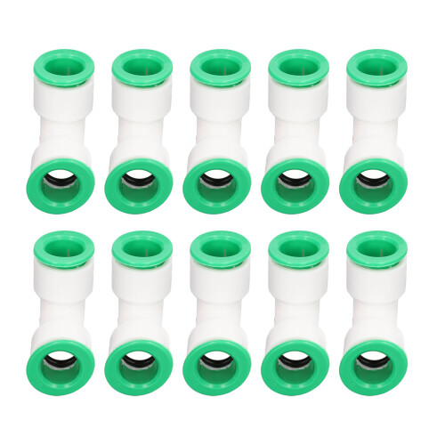 (20mm / 0.79in) 10Pcs Elbow PPR Quick Push Connector Set 20mm / 0.79in