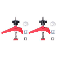 2 Sätze Holzpressplatten-Klemme T-Schiene Tischbefestigung Aluminium