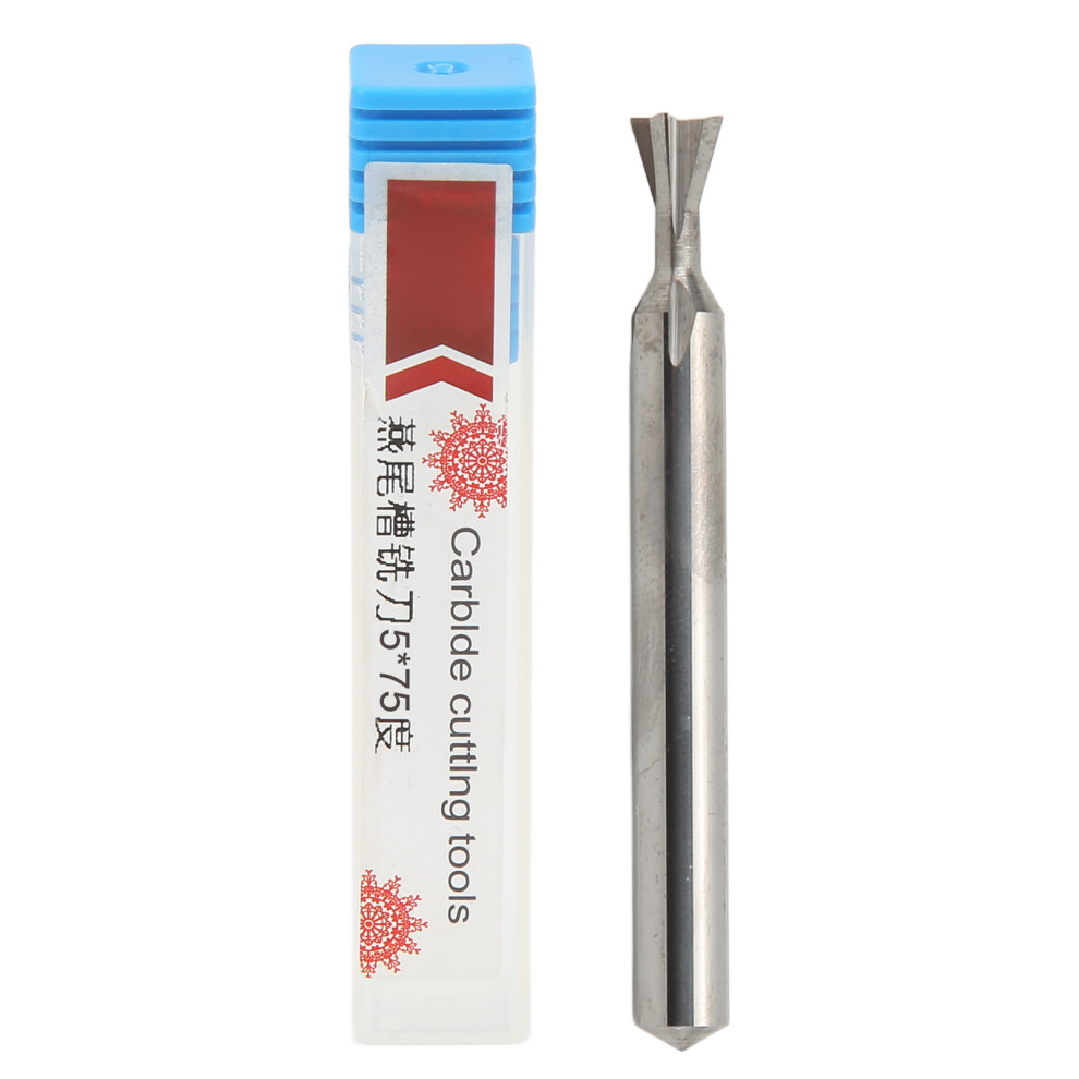(5 X 75Â° X 50L) Dovetail End Mill Cutter 5Mm 4 Flutes High Hardness Alloy 5X75x50l 610830832353