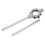 Runder Gewindestock-Handgriff 55x22mm verstellbar 1
