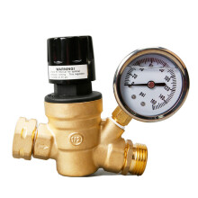3/4" NH Messing-Wasserdruckregler mit Manometer für Wohnwagen