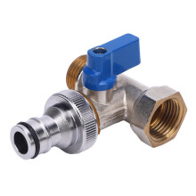 Drehkugelhahn T-Stück Messing G1/2" x NPT 3/8" 15mm