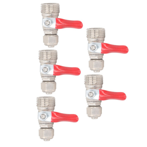 5x gerades Kugelventil 4/5"-2/5" Zinklegierung Wasserfilter 2
