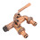 Doppel-Taps-Wasserhahn 3/4" Eingang, 25mm, 2-Wege 2