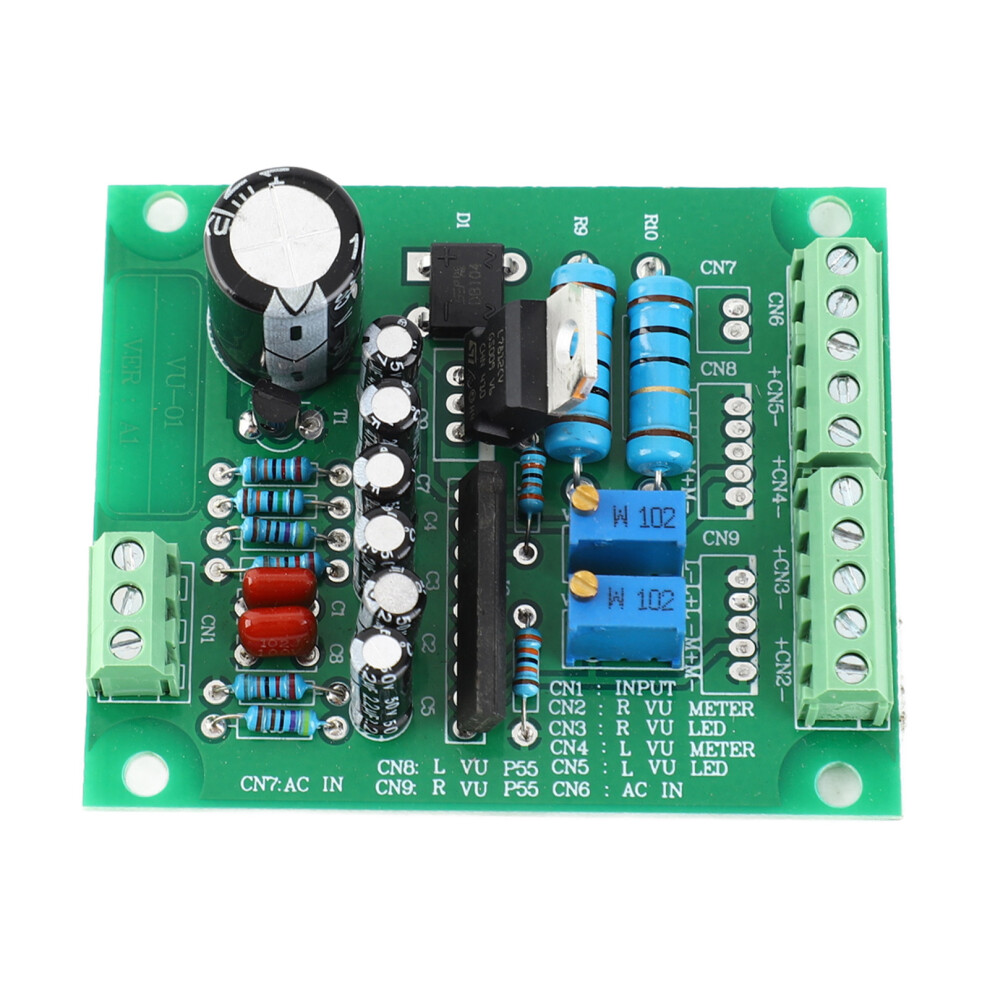Ac 12V Stereo Vu Meter Driver Board Amplifier Db Audio Level Meter 610830927905