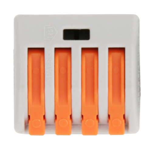 12 Pcs PCT-214 Connector Spring Terminal Block 4 Way Cable Connector 1