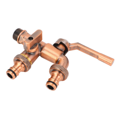 Doppel-Taps-Wasserhahn 3/4" Eingang, 25mm, 2-Wege 2