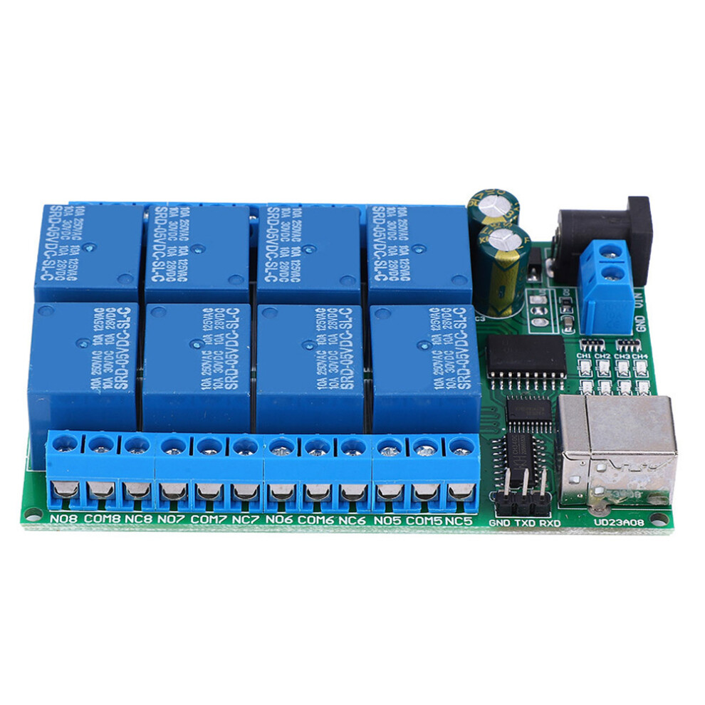 (Dc5v) Ud23a08 8-Channel Usb Relay Module Dc5v 610830933890