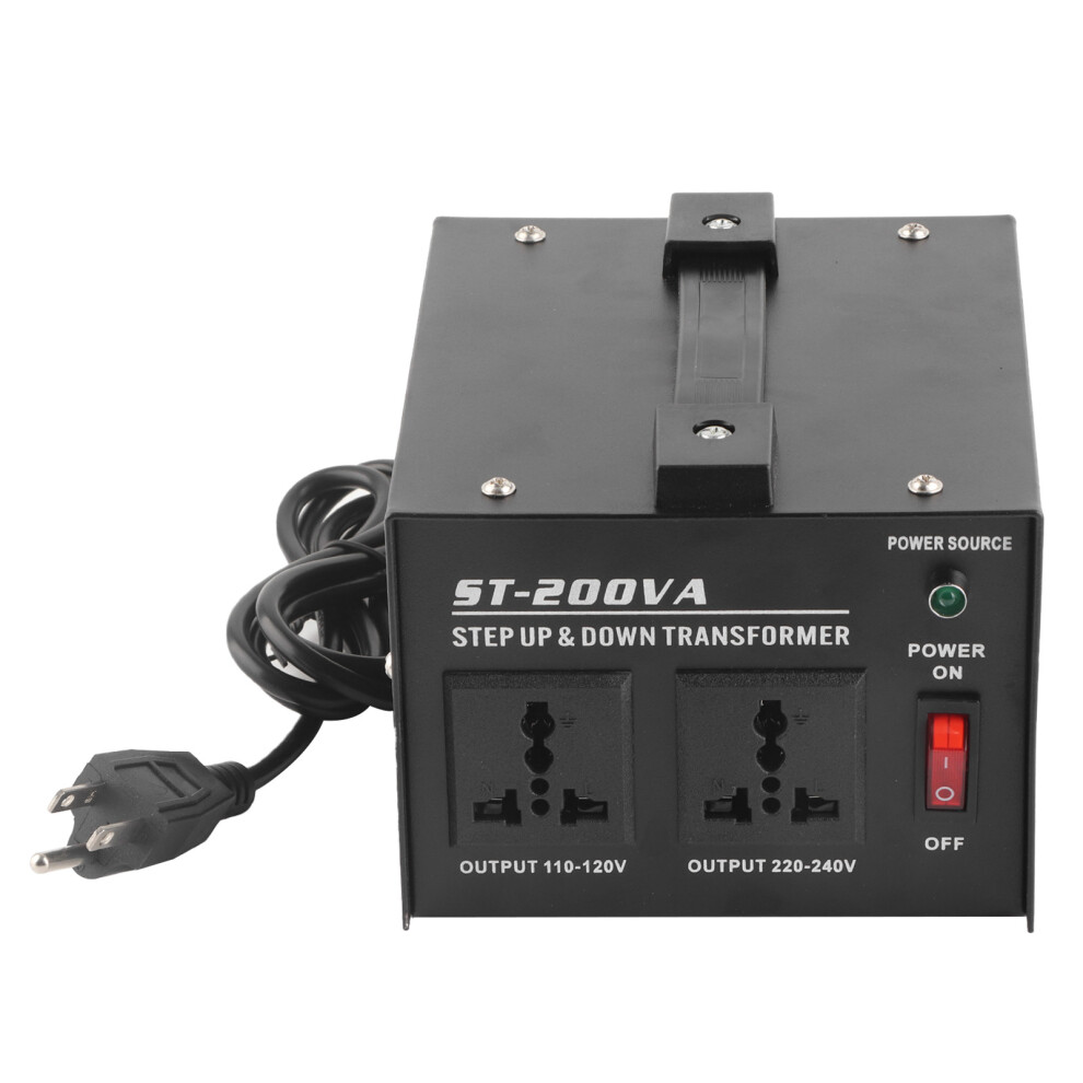 200W Voltage Converter 2Pcs Universal Sockets Transformer St-200Va 610830933425