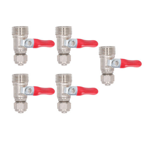 5x gerades Kugelventil 4/5"-2/5" Zinklegierung Wasserfilter 1