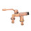 Doppel-Taps-Wasserhahn 3/4" Eingang, 25mm, 2-Wege 5