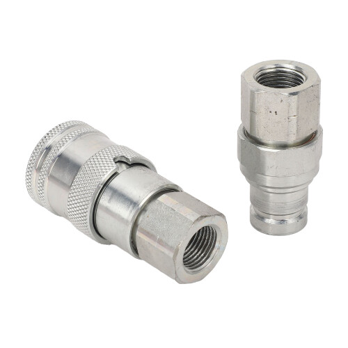 2x 3/8" NPT Hydraulik-Schnellkupplung 1