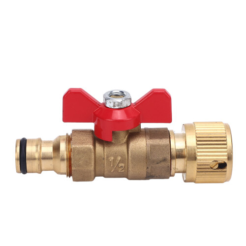 Drehtor-Kugelventil NPT 3/8" Wasserrohr-Adapter 2