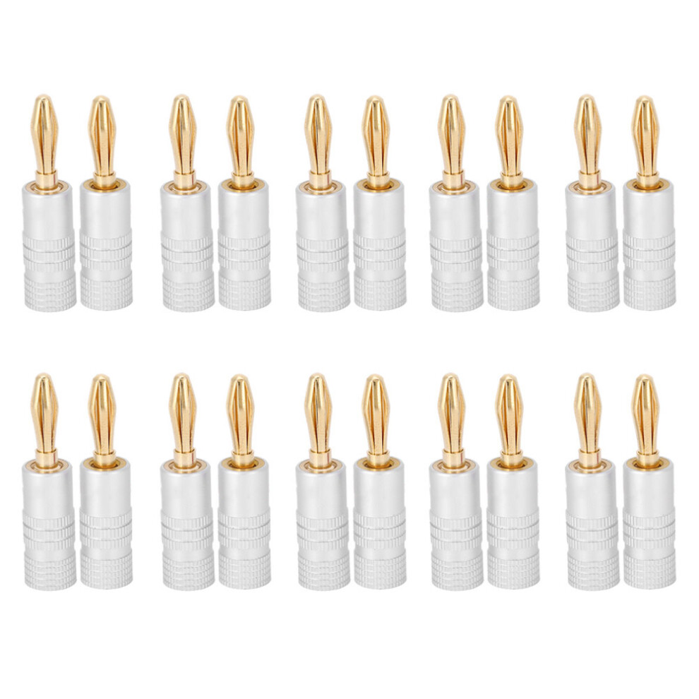 20Pcs Banana Plug Brass Gold Plated 4mm Audio Connector for NAKAMICHI-image-OPC-PMCJRBQ-NEW