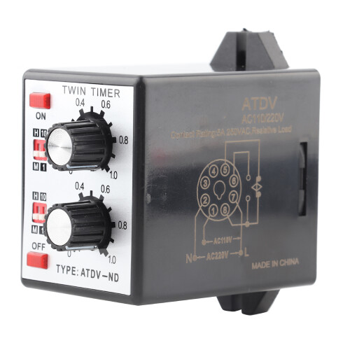 Doppel-Timer-Schalter mit Drehregler AC110V