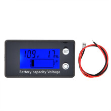 ((10-100V) Blue) LCD Digitalvoltmeter DC 10-100V blau Alarm