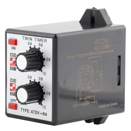Doppel-Timer-Schalter mit Drehregler AC110V 2