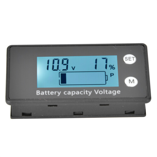 ((10-100V) White) LCD Digitalvoltmeter DC 10-100V blau Alarm 2