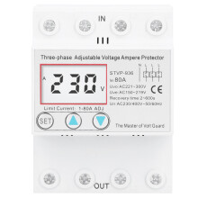 (80A) Dreiphasen-Spannungsschutz LCD STVP936 230/400V 63A