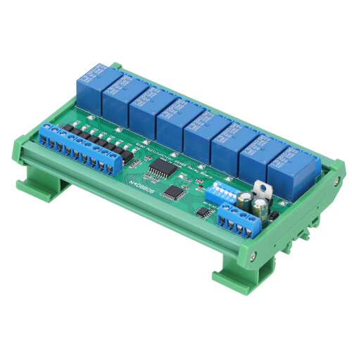 Relais-Box-Modul 8E/8A DIN35 RS485 12V 2
