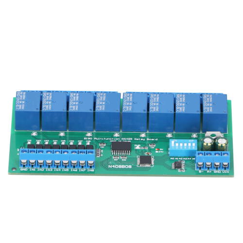 RS485 Relaismodul 8Eing/8Ausg DIN35 PLC 12V 1