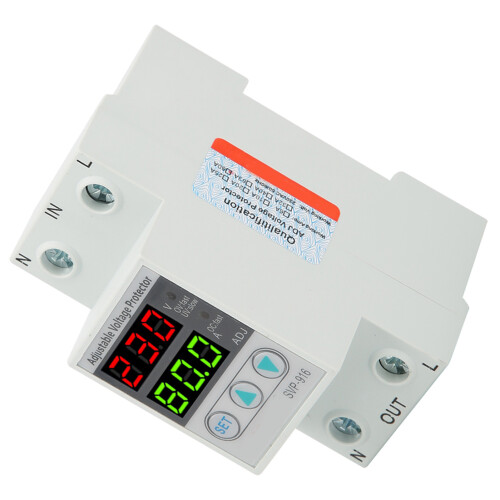 (63A) SVP-916 Adjustable Auto Over Under Voltage Reset Protection 2
