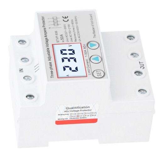 (50A) Dreiphasen-Spannungsschutz LCD STVP936 230/400V 63A 2
