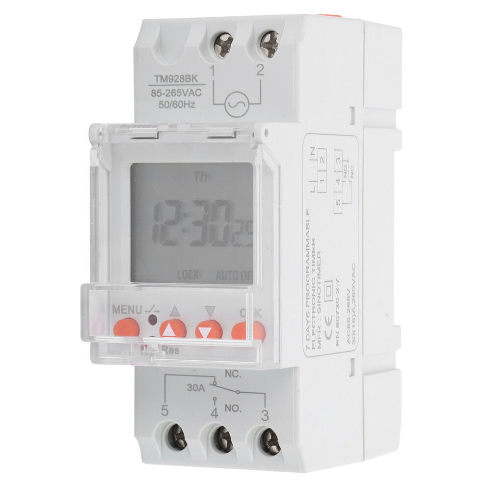 24Hrs Timer Switch Digital Programmable Lcd Backlight Tm928bk 30A 610830886479