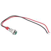 (Green) LED-Metalldisplay 6mm wasserdicht Signallicht 6V Gelb Draht