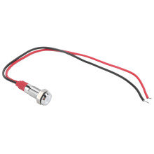 (White) LED-Metalldisplay 6mm wasserdicht Signallicht 6V Gelb Draht