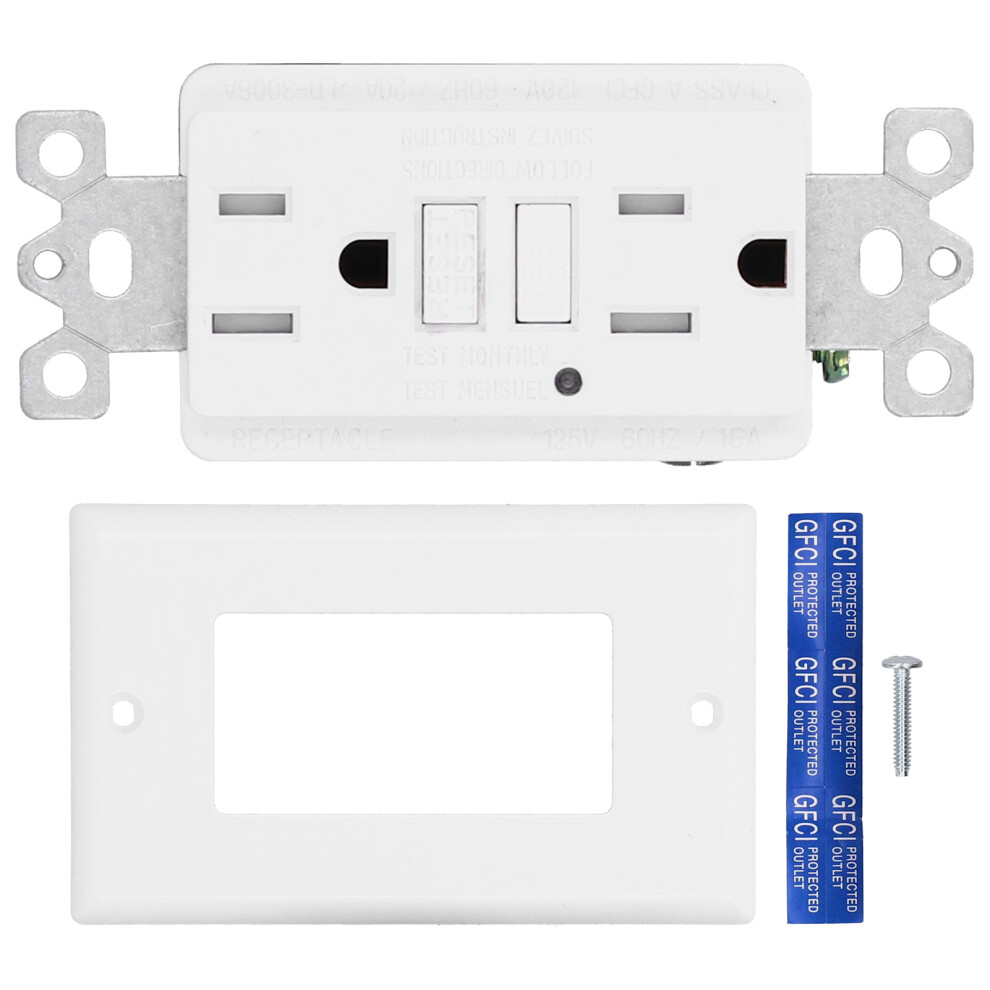 Switch Socket Gfci Smart Leakage Protection Led Light 120V Ld-3008A 610830887858