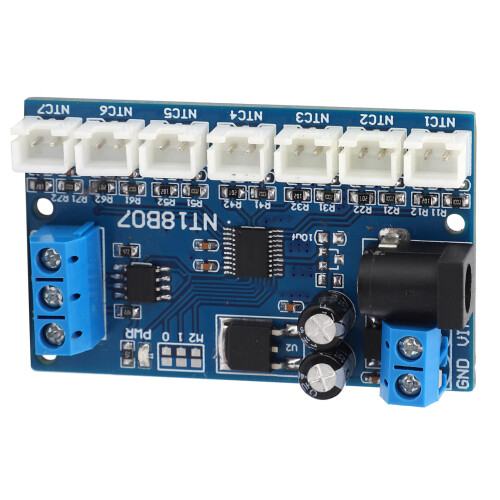 NT18B07 RS485-Board, 7-Kanal, Temp-Sensor, 6-24V