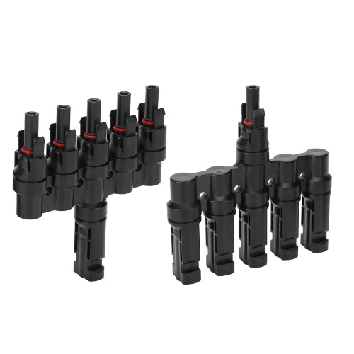 2x Astverbinder 5-in-1 für Solar-Kabelschlauch