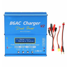 (Blue UK Plug 220V) 80W 7A Balance-Ladegerät Aluminium AU-Stecker 220V