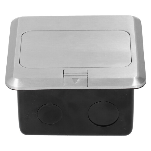 Bodensteckdose 6-fach Dämpfung Aluminium 13A 250V 2