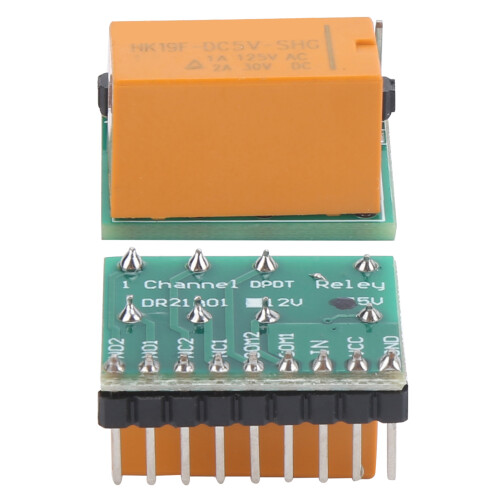 (DC5V) DPDT Relay Module Ultra Small Auto Adjust DR21A01 (DC12V) 2