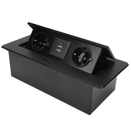 Doppelsteckdose mit 2 USB und Stoßdämpfung 16A 2