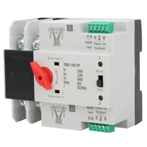 Dual Power ATS 2-Way 220V Controller ZGQ5-100/2P 2
