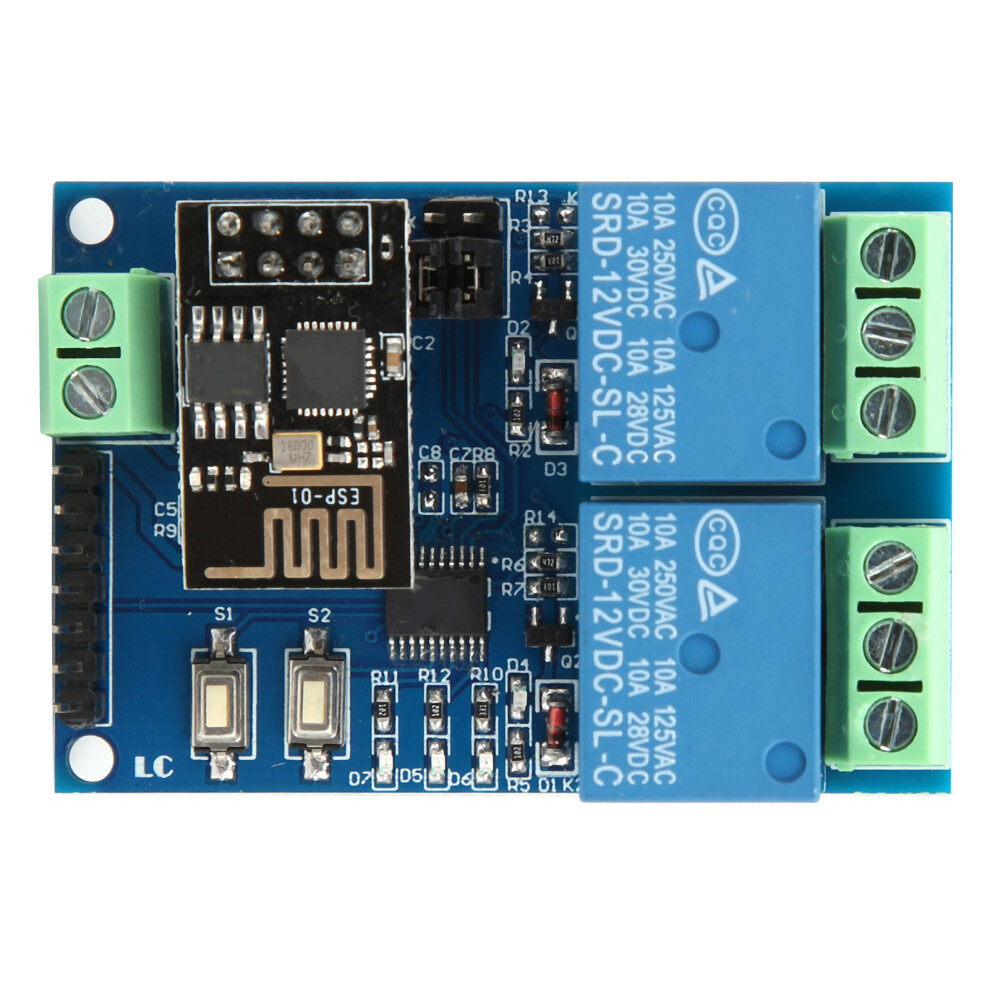 2-Way Wifi Relay Module For Android App Wireless Remote 12V Esp8266 610830883126