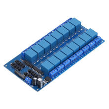 (12V) 16 Channel Relay Module Optocoupler Protection High Level Trigger