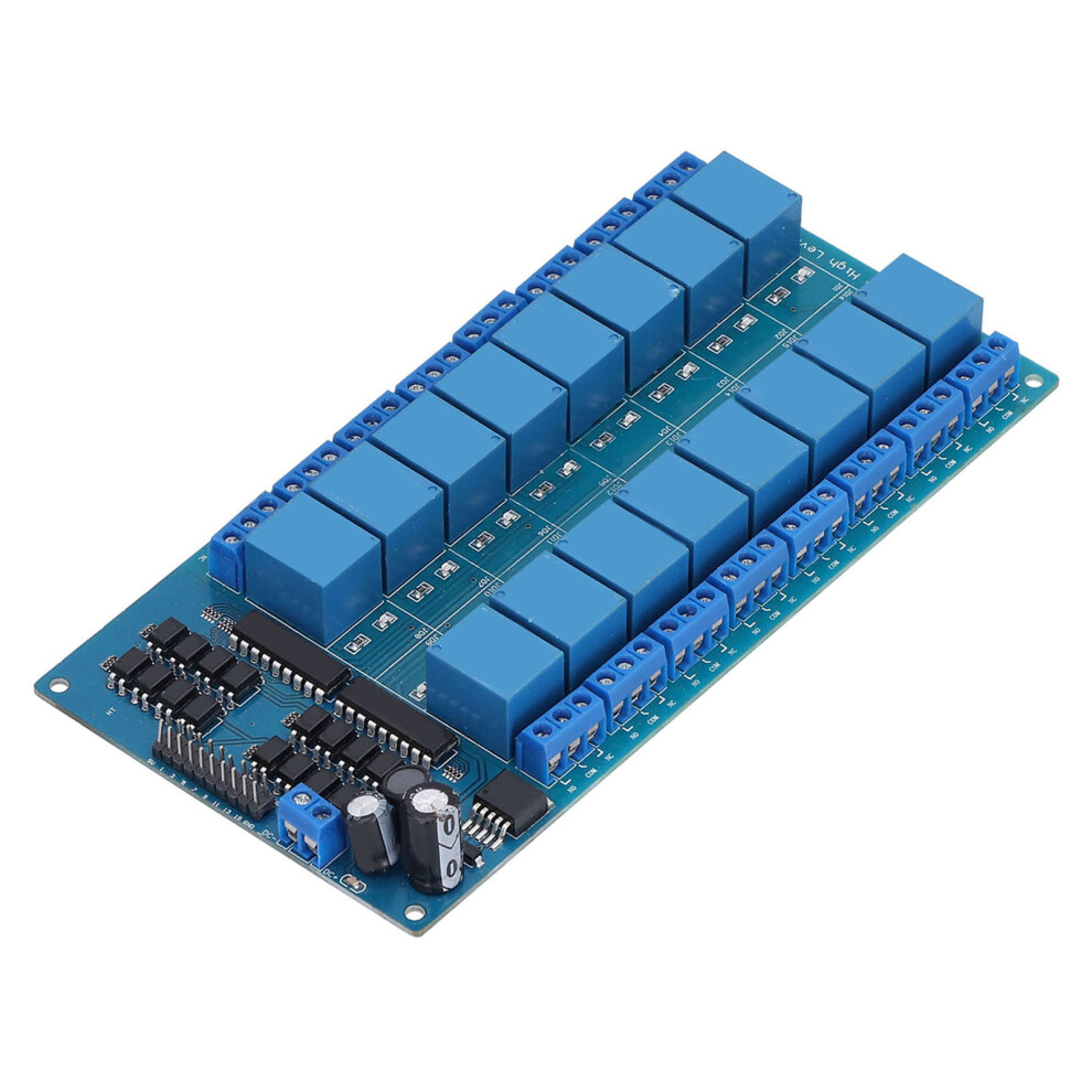 (24V) 16 Channel Relay Module Optocoupler Protection High Level Trigger 610830872410
