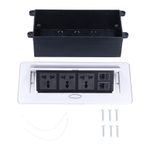 Bodensteckdose 3-fach 250V 13A PC/Telefon