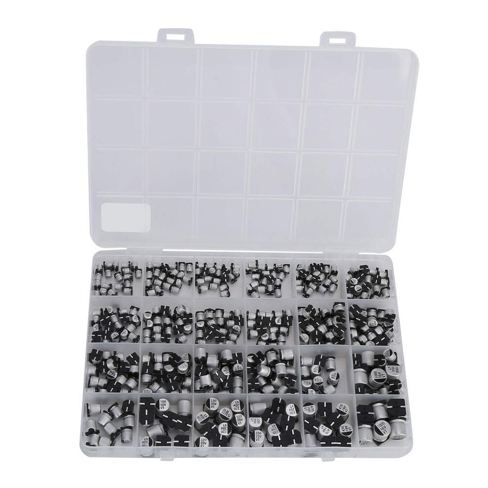 400Pcs Smd Electrolytic Capacitor 24 Values 1Uf-1000Uf 6.3V-50V 610830872168