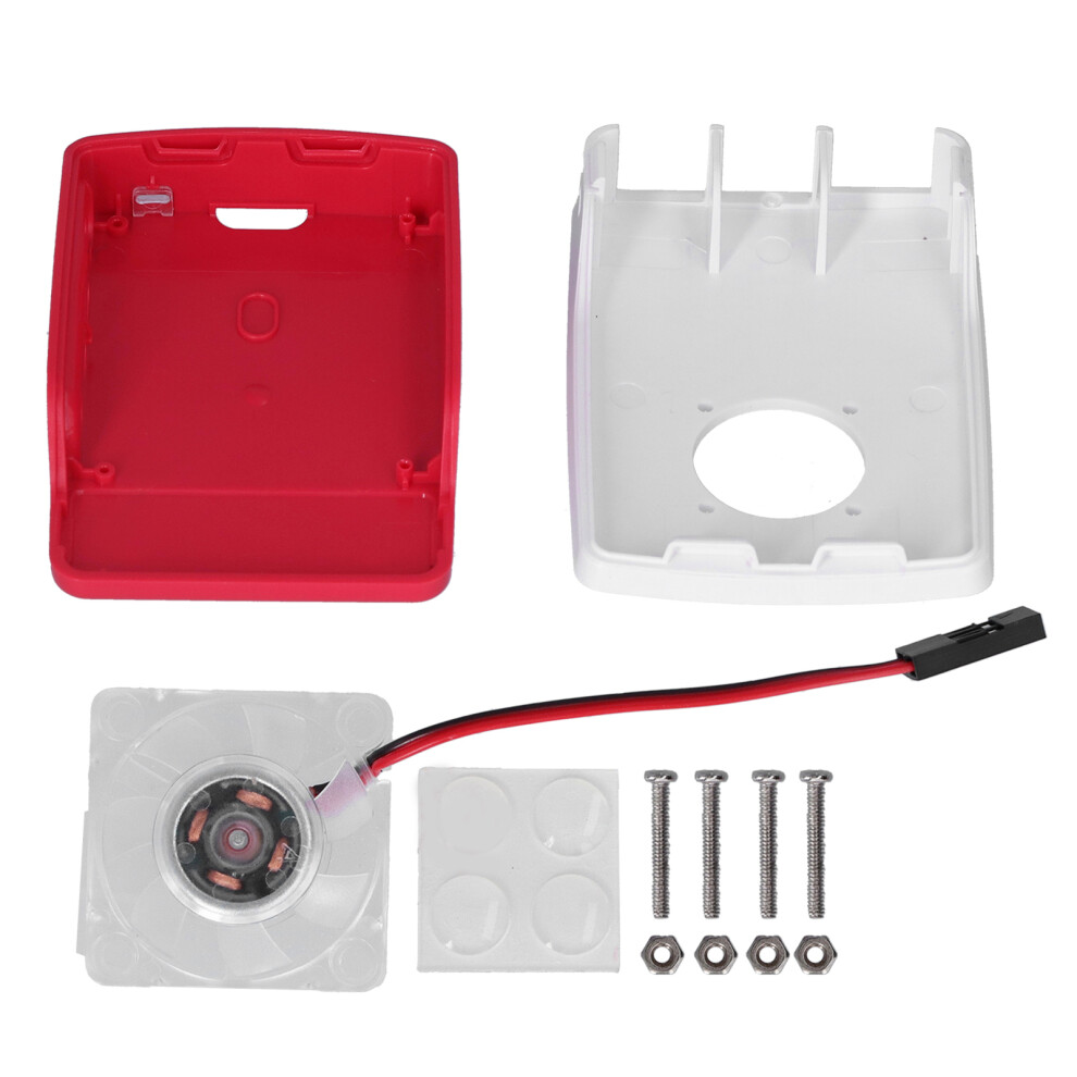 (Transparent Fan) Protective Case For Raspberry Pi Abs Enclosure With Cooling Fan Black 610830871239