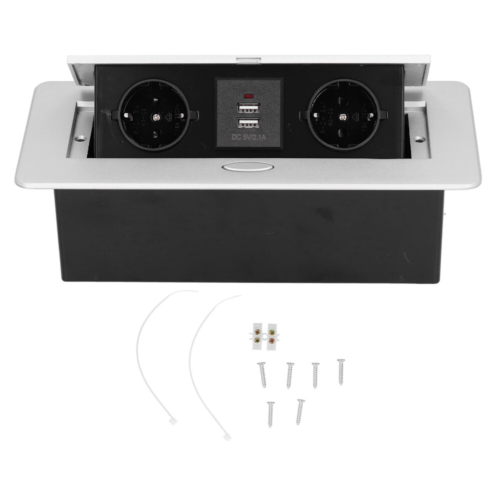 Multifunctional Desktop Power Socket 2 Outlets 2 Usb 16A 610830874926