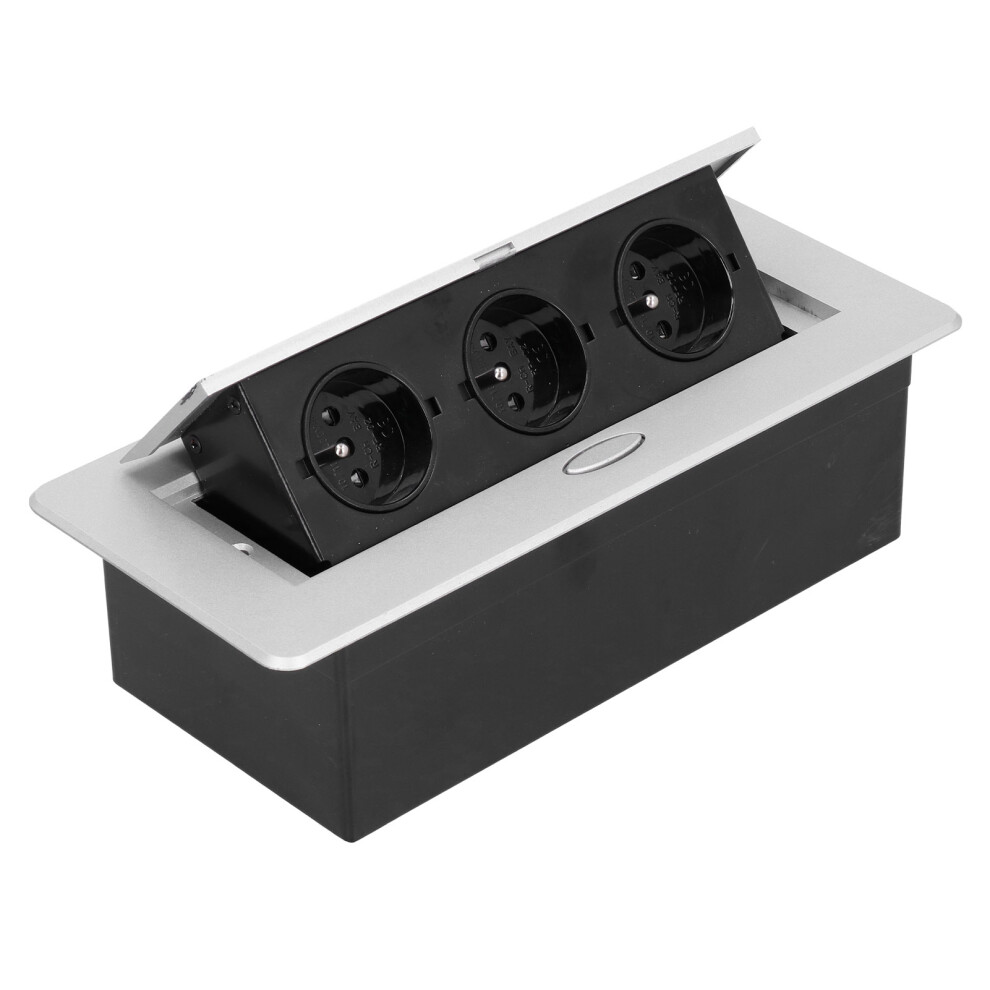 3-Outlet Power Socket Desktop Floor Recessed 16A/10A 610830874681