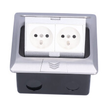 Aluminum Floor Box 2-Way 250V J28 Waterproof