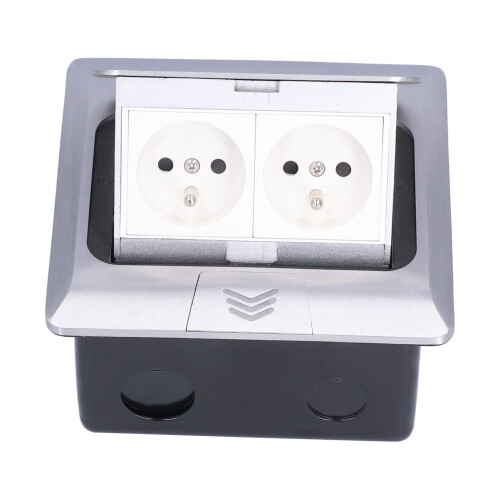 Aluminum Floor Box 2-Way 250V J28 Waterproof